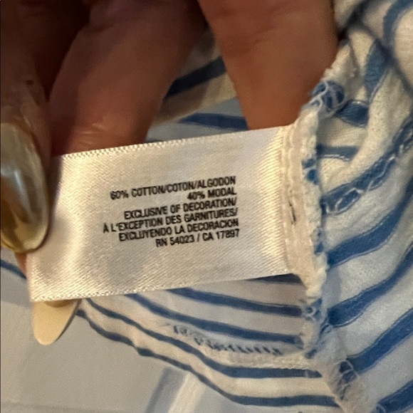 Old Navy Navy and White Striped Long Sleeve Top - Picture 4 of 5